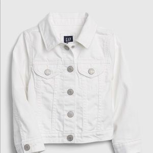 Baby Gap stain resistant white denim jacket 4